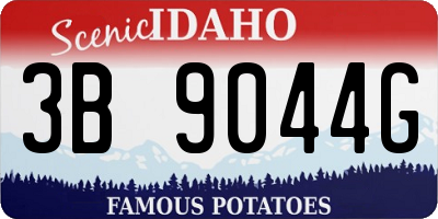ID license plate 3B9044G