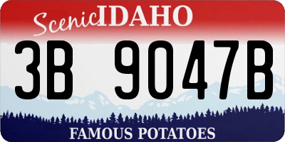 ID license plate 3B9047B