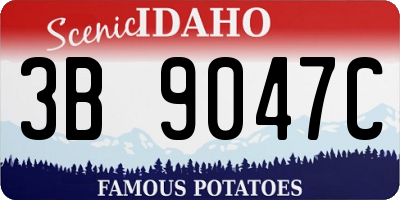 ID license plate 3B9047C