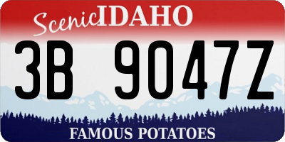 ID license plate 3B9047Z