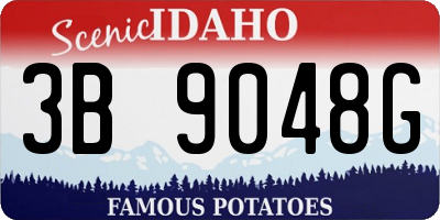 ID license plate 3B9048G