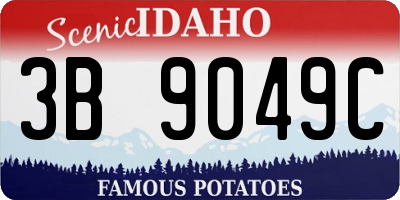 ID license plate 3B9049C