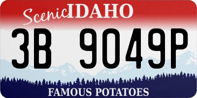 ID license plate 3B9049P