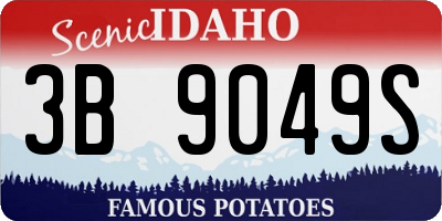 ID license plate 3B9049S