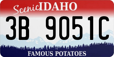ID license plate 3B9051C