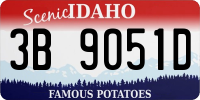 ID license plate 3B9051D