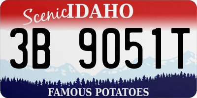 ID license plate 3B9051T