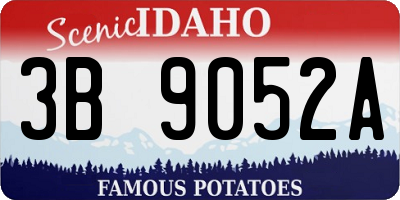 ID license plate 3B9052A