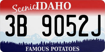 ID license plate 3B9052J
