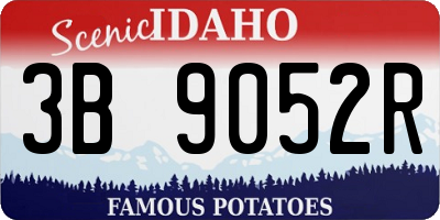 ID license plate 3B9052R