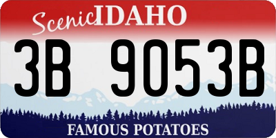 ID license plate 3B9053B