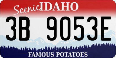 ID license plate 3B9053E