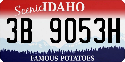 ID license plate 3B9053H