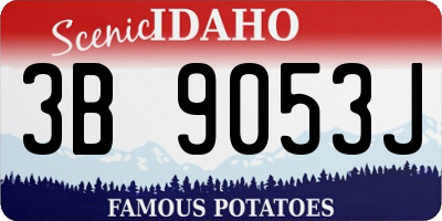 ID license plate 3B9053J