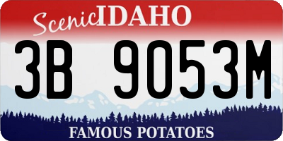 ID license plate 3B9053M