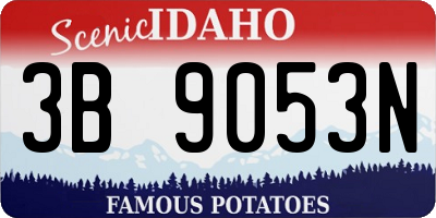 ID license plate 3B9053N