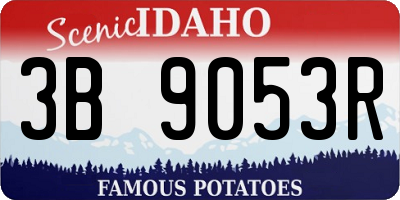 ID license plate 3B9053R