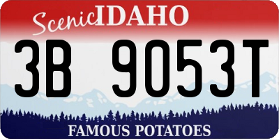ID license plate 3B9053T