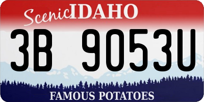 ID license plate 3B9053U