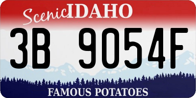ID license plate 3B9054F