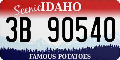 ID license plate 3B9054O