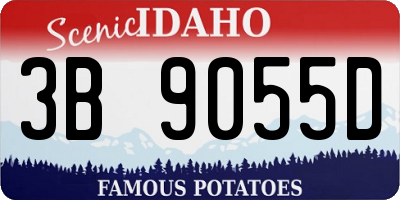 ID license plate 3B9055D