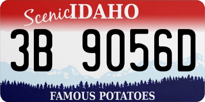 ID license plate 3B9056D