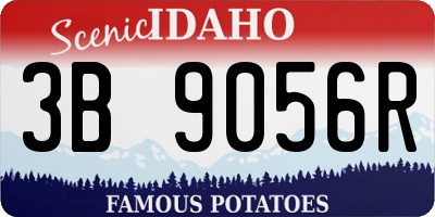 ID license plate 3B9056R