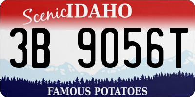 ID license plate 3B9056T