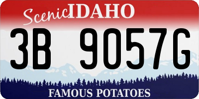 ID license plate 3B9057G