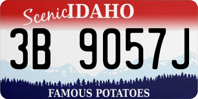 ID license plate 3B9057J