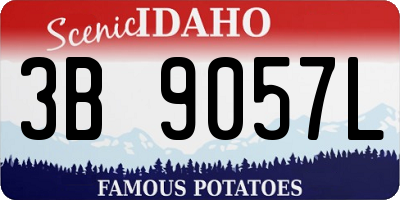 ID license plate 3B9057L