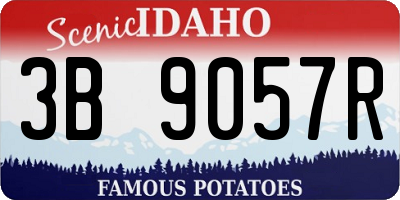 ID license plate 3B9057R