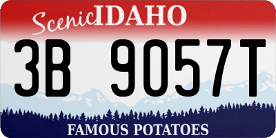 ID license plate 3B9057T
