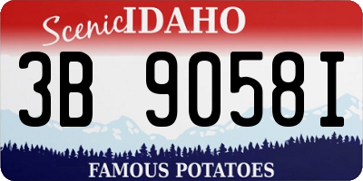 ID license plate 3B9058I