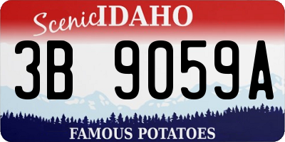 ID license plate 3B9059A
