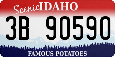 ID license plate 3B9059O