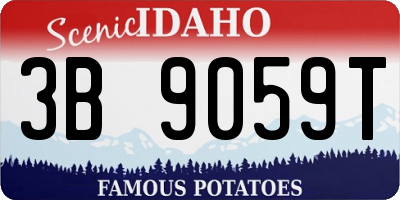 ID license plate 3B9059T