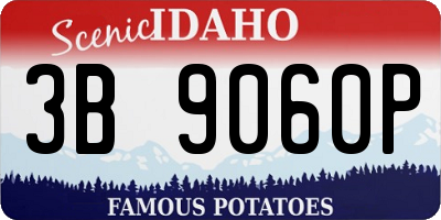 ID license plate 3B9060P