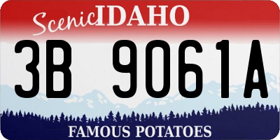 ID license plate 3B9061A