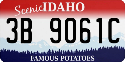 ID license plate 3B9061C