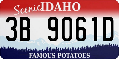ID license plate 3B9061D