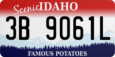 ID license plate 3B9061L