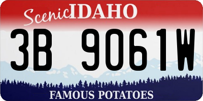 ID license plate 3B9061W