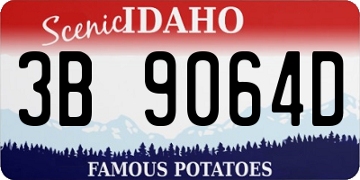 ID license plate 3B9064D