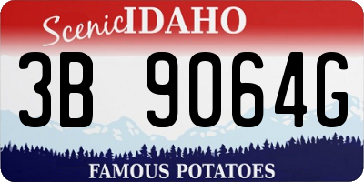 ID license plate 3B9064G