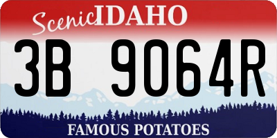 ID license plate 3B9064R