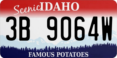 ID license plate 3B9064W