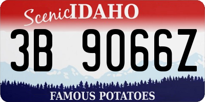 ID license plate 3B9066Z