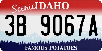 ID license plate 3B9067A